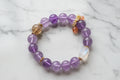 Amethyst & Titanium Energy Bracelet
