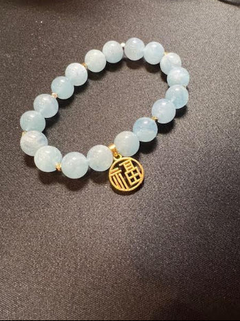 海蓝宝静心手链