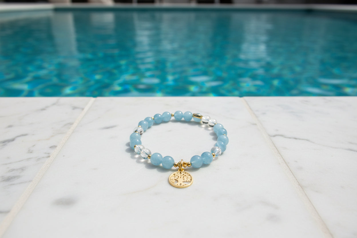 Serene Elegance Aquamarine Bracelet