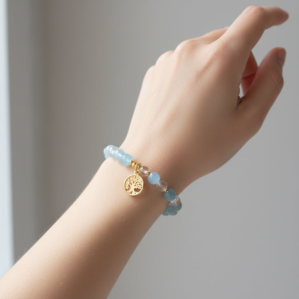 Serene Elegance Aquamarine Bracelet