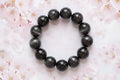 Silver Obsidian Elegance Bracelet (18mm)