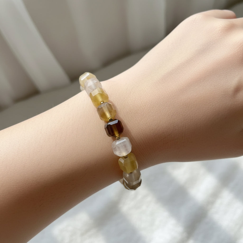 Yellow Persian Agate Wealth and Joy Bracelet