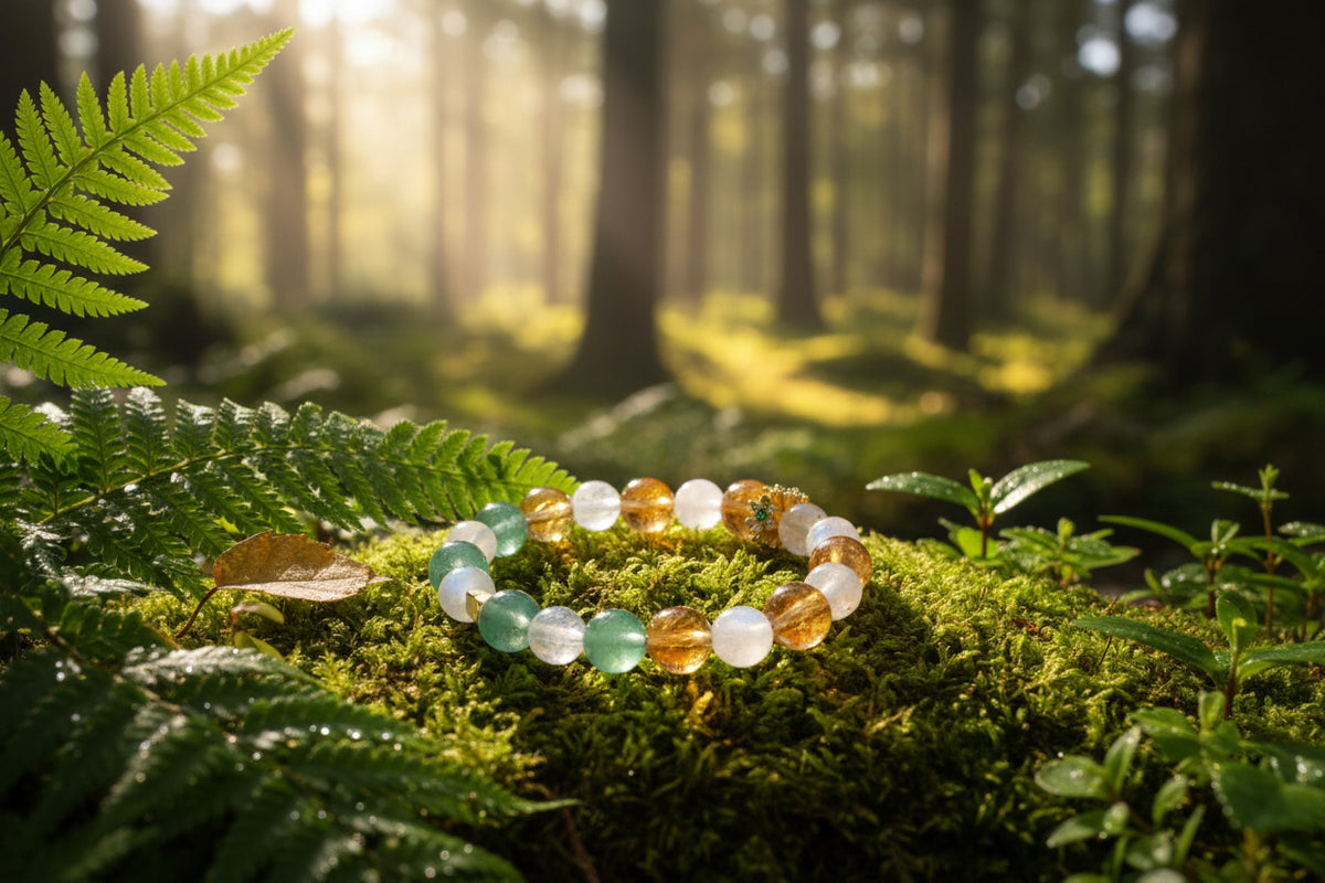 Crystal Moonstone Strawberry Essence Bracelet