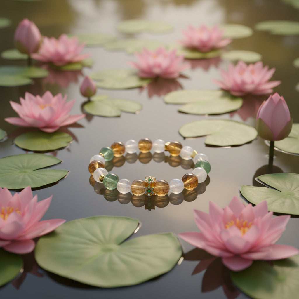 Crystal Moonstone Strawberry Essence Bracelet