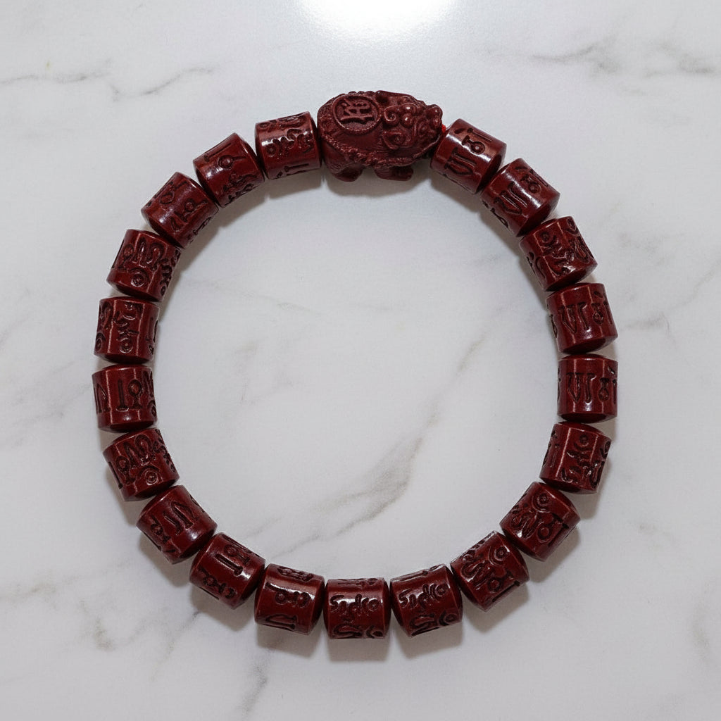 龙龟朱砂手链