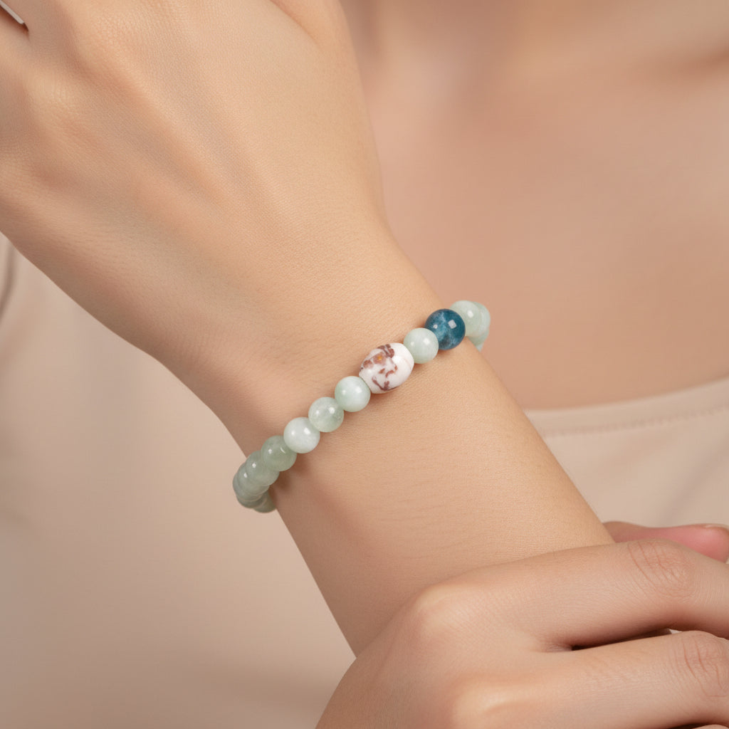 Harmony Prehnite & Lapis Lazuli Bracelet