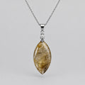 Titanium Quartz Pendant Necklace