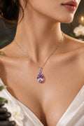 Teardrop-Shaped Crystal Necklace