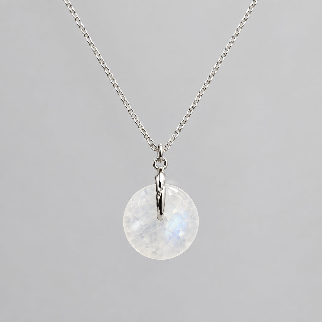 Moonstone Safety Buckle Necklace