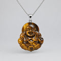 Maitreya Buddha with Yellow Tiger's Eye necklace