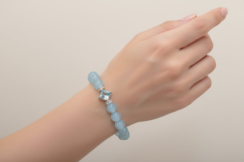 Dreamy Butterfly Aquamarine Bracelet