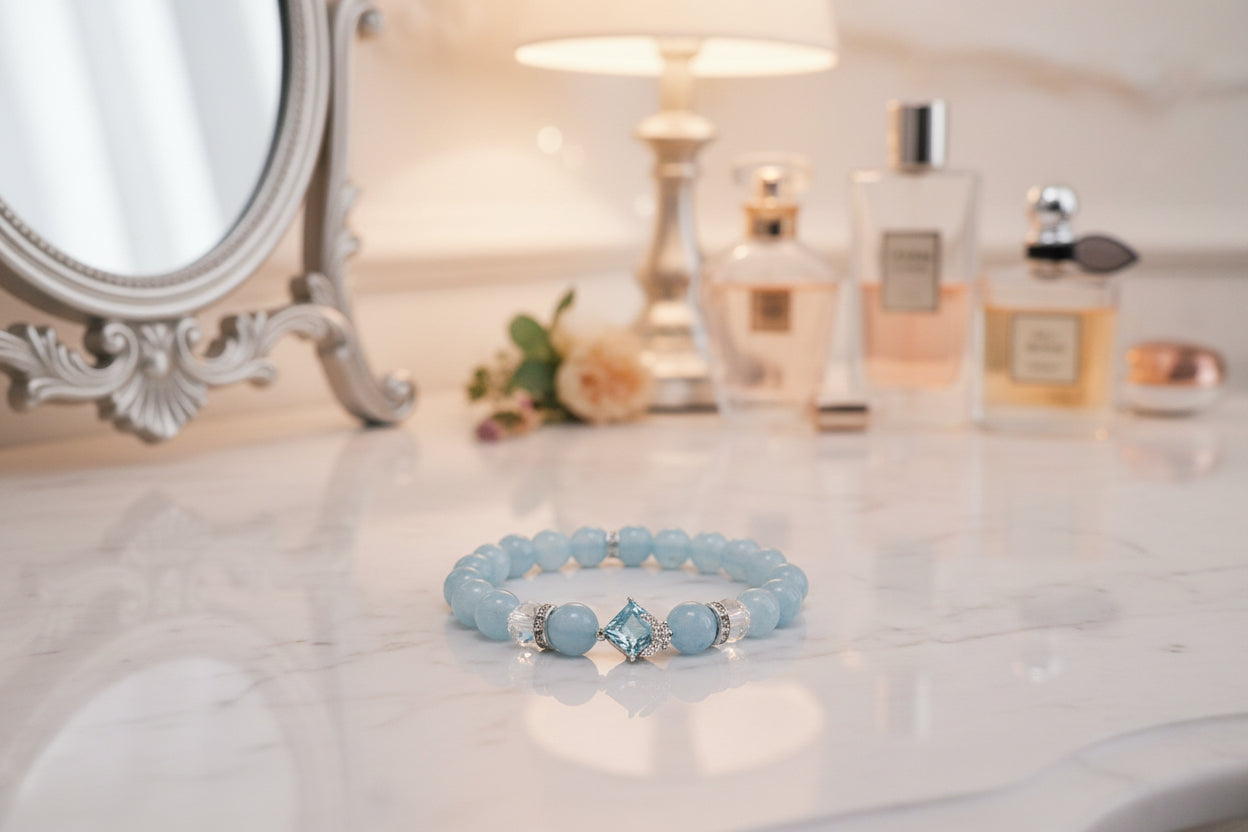 Dreamy Butterfly Aquamarine Bracelet