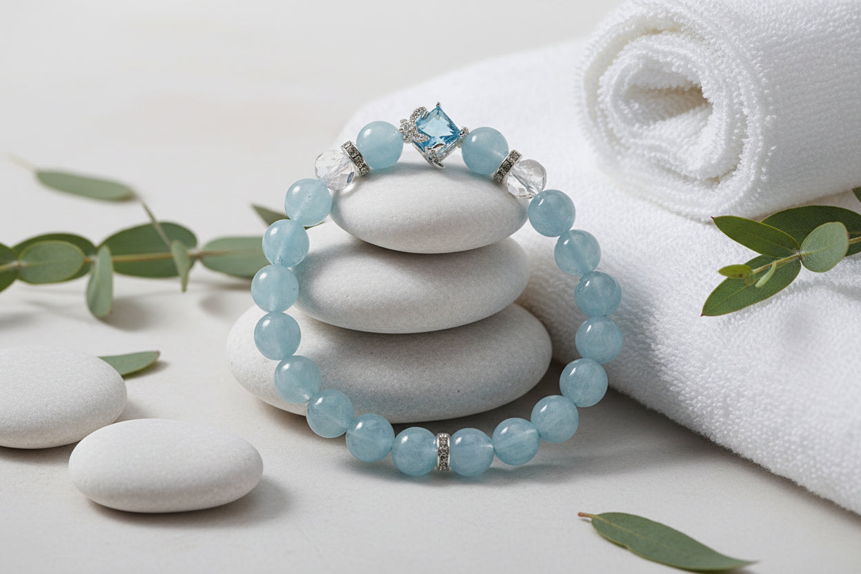 Dreamy Butterfly Aquamarine Bracelet