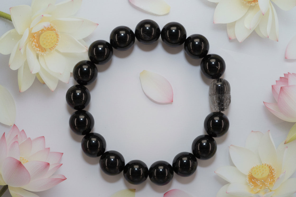 Black Rutilated Quartz Pixiu Bracelet