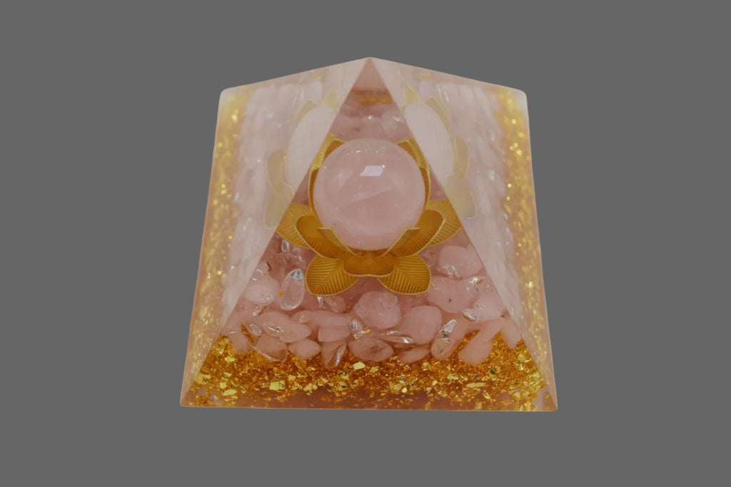 Rose Quartz Orgone Pyramid
