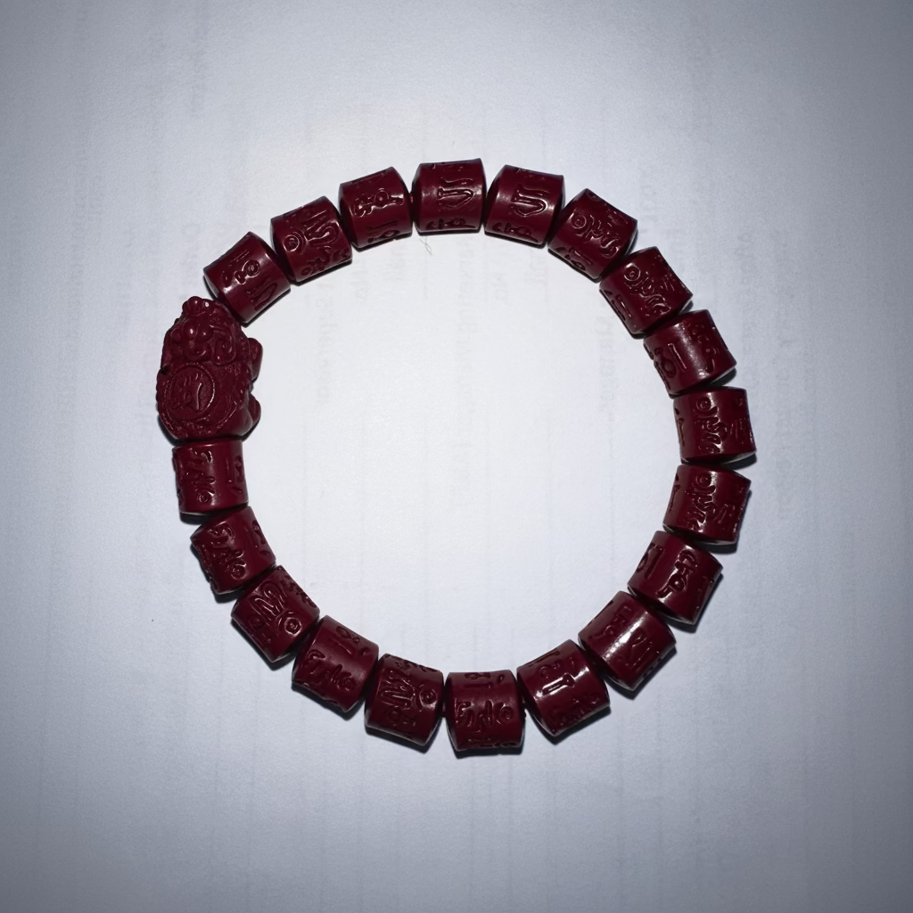 Dragon Turtle Cinnabar Bracelet