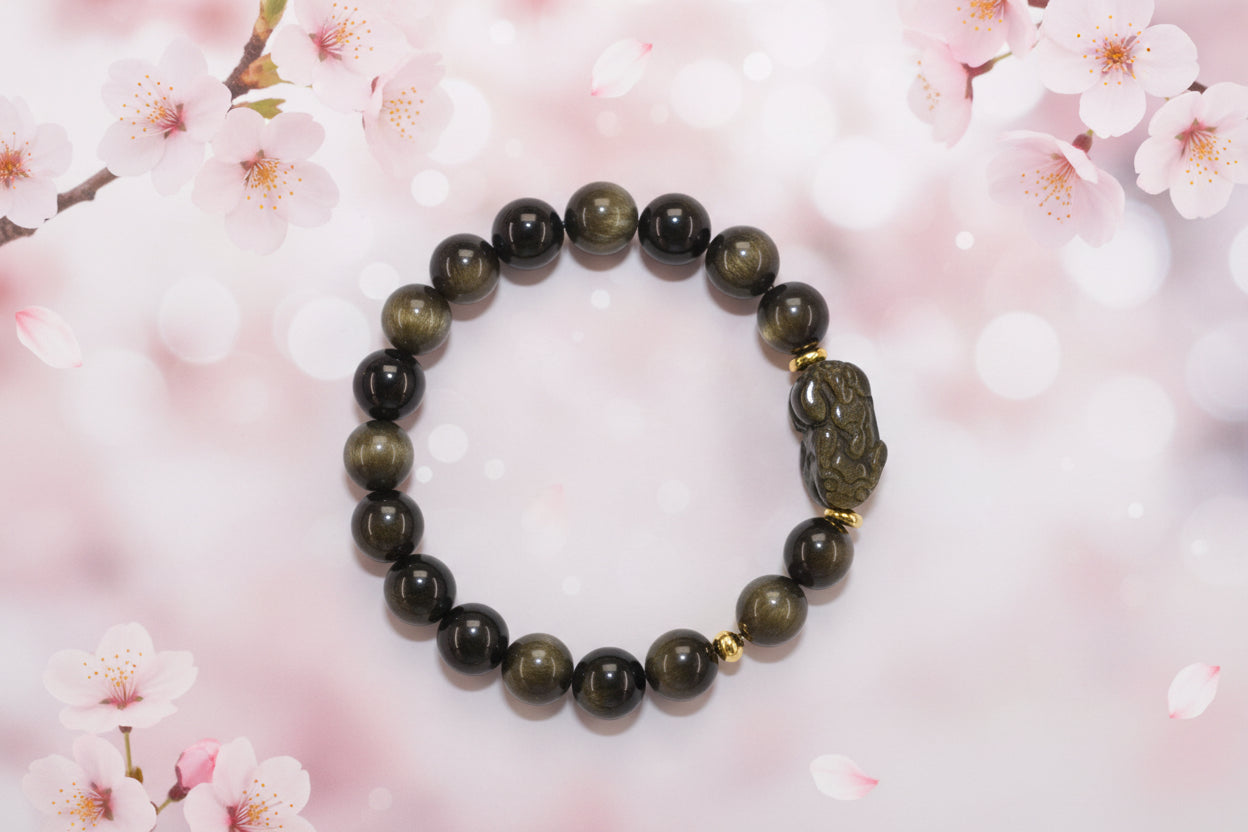 Golden Obsidian Pixiu Bracelet