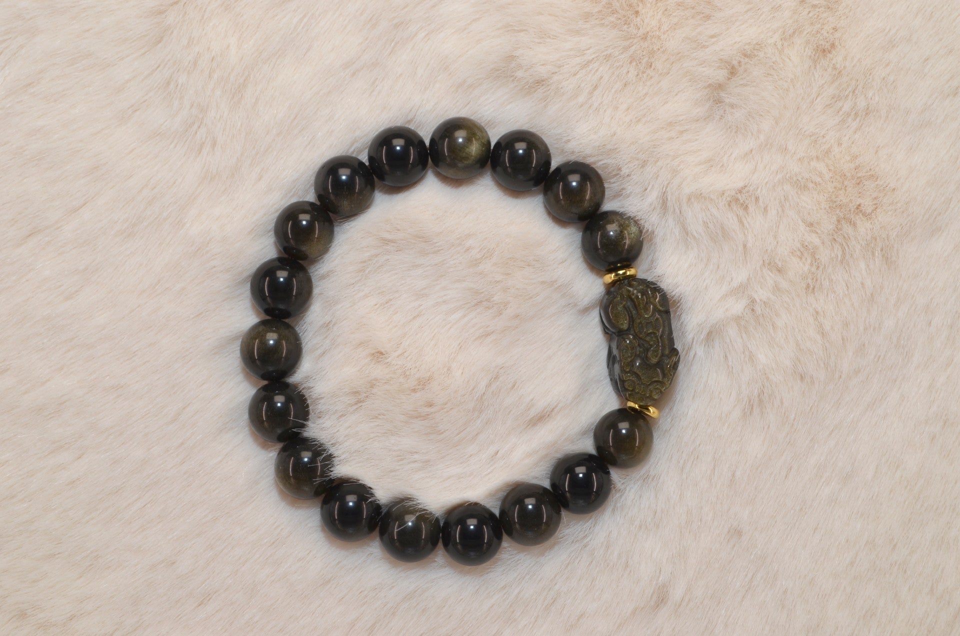 Golden Obsidian Pixiu Bracelet