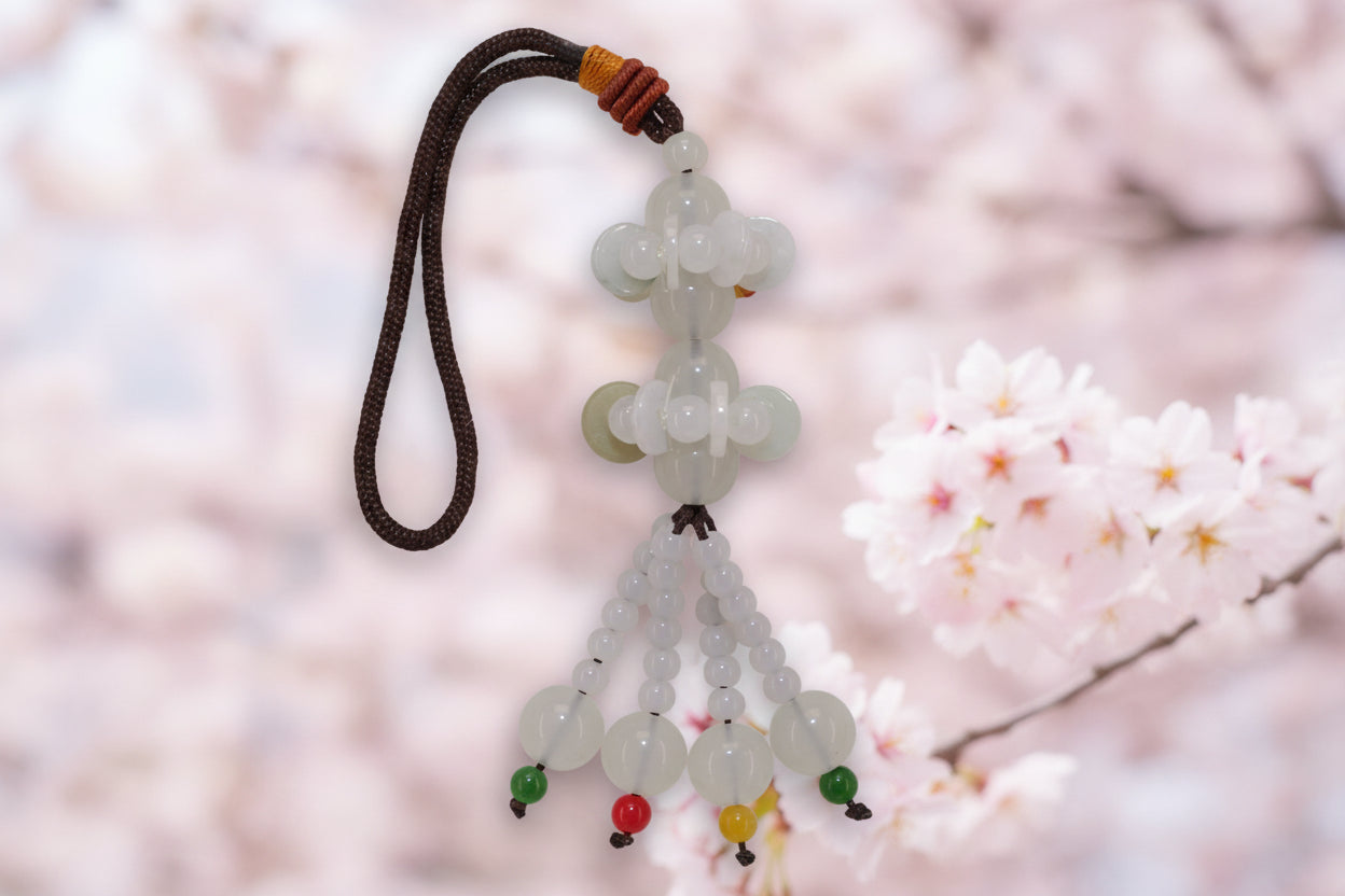 Lotus Burmese Jade charm
