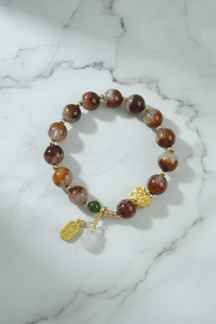 Red Phantom Quartz Prosperity Bracelet