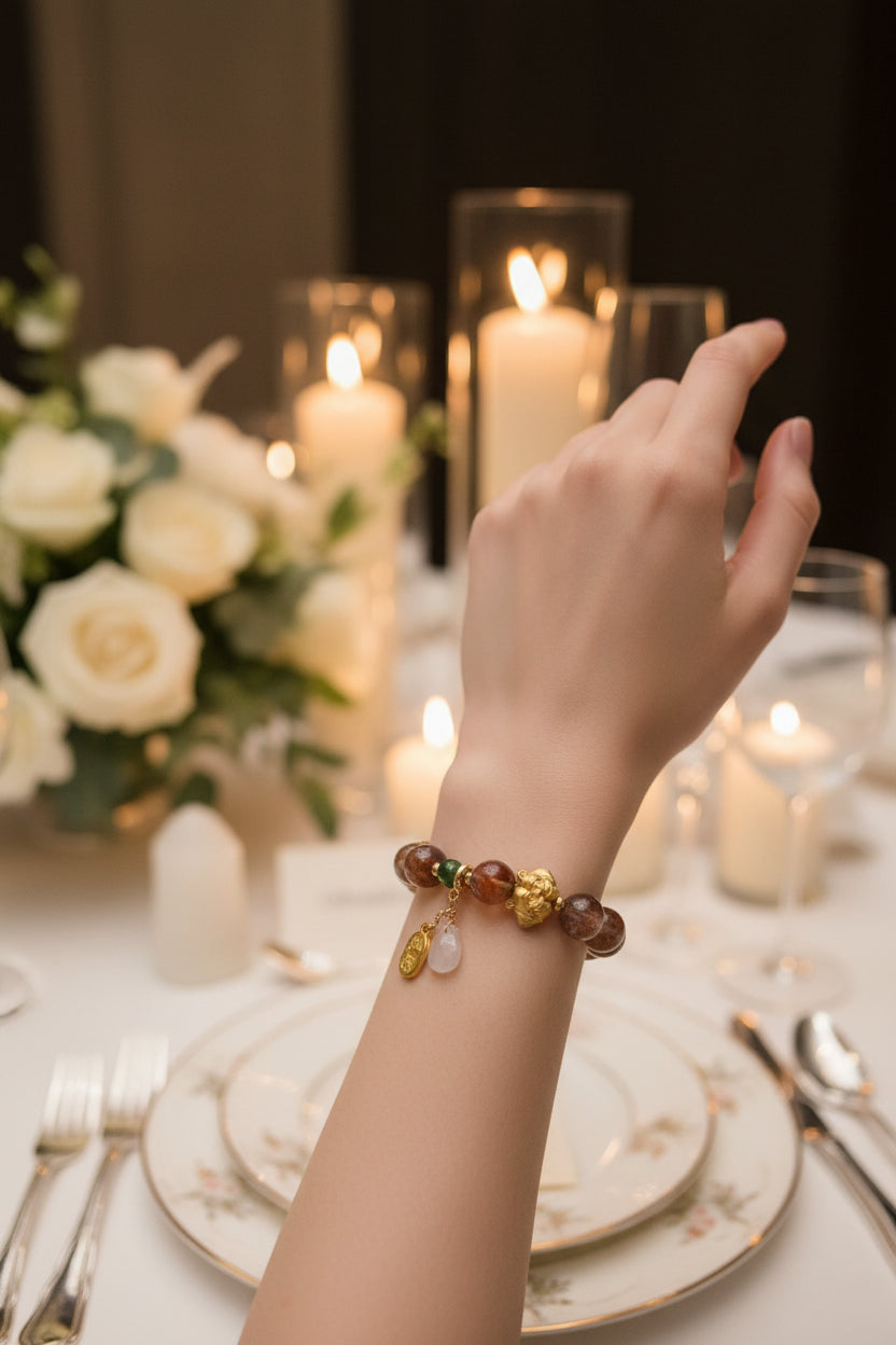 Red Phantom Quartz Prosperity Bracelet