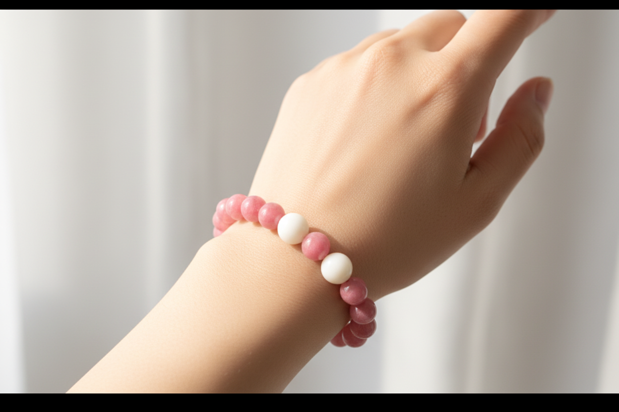 Rhodonite Healing Bracelet - Rose Quartz