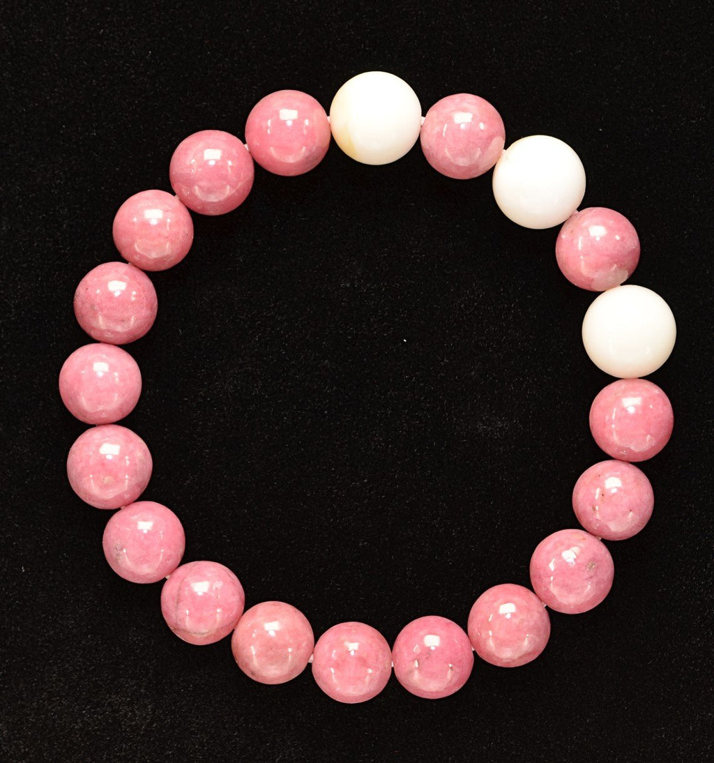 Rhodonite Healing Bracelet - Rose Quartz