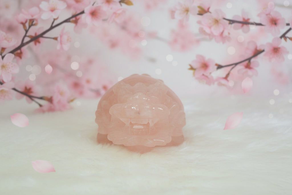 粉晶龙龟摆件