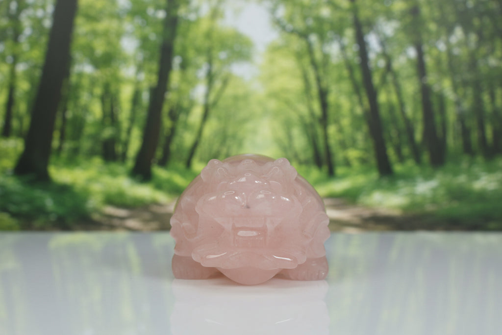 粉晶龙龟摆件