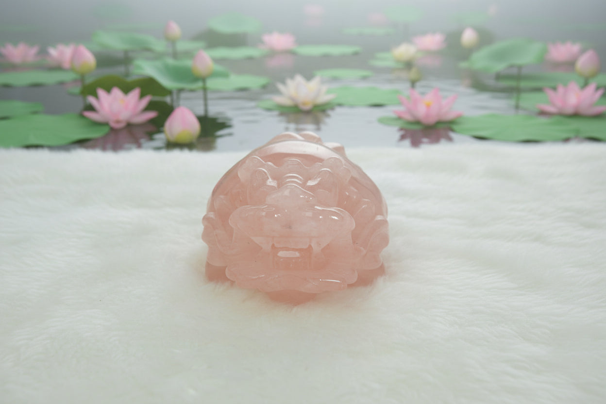 粉晶龙龟摆件