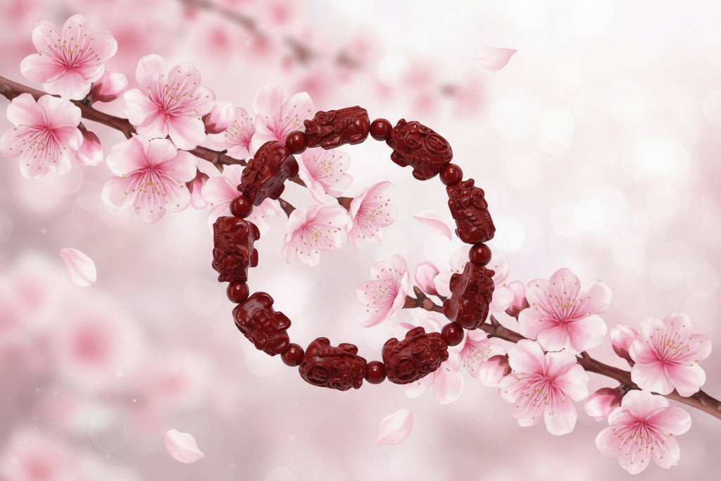Dragon Turtle Cinnabar Bracelet