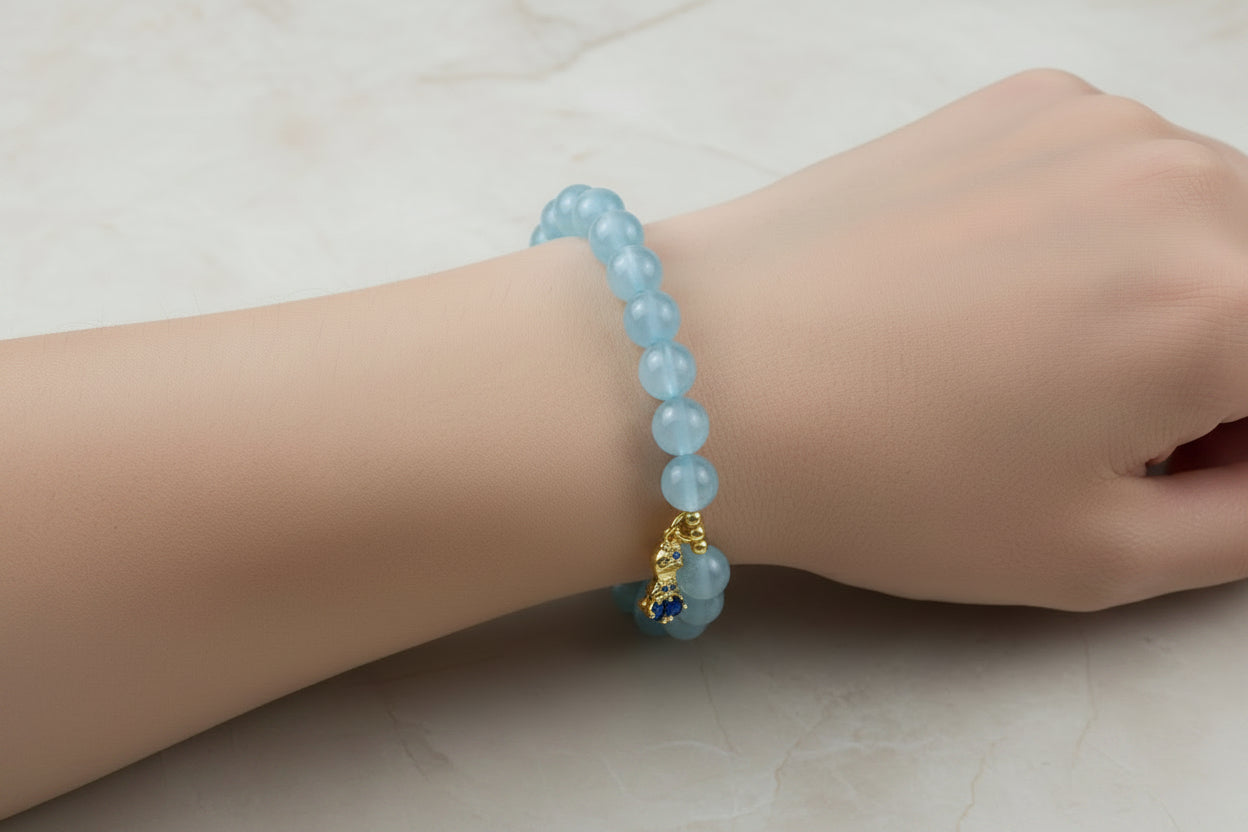 Tranquil Courage Aquamarine Bracelet
