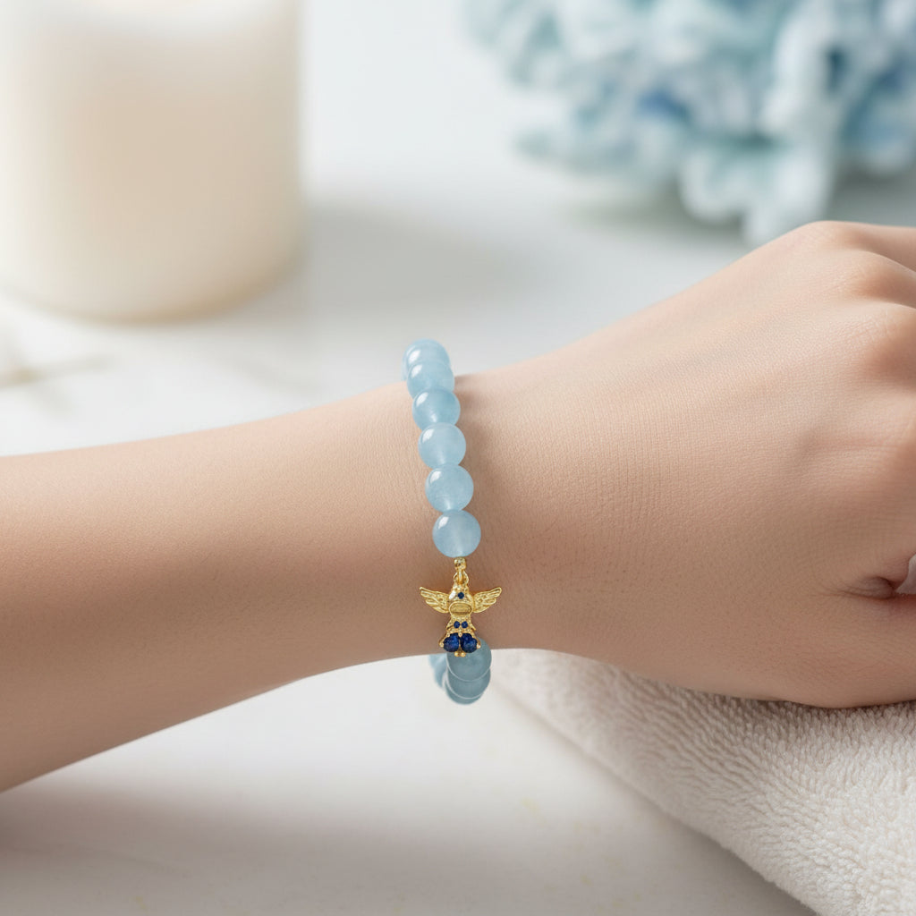 Tranquil Elegance Aquamarine Bracelet