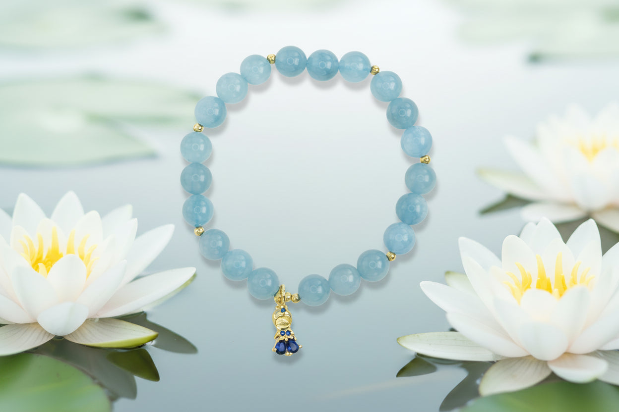 Tranquil Courage Aquamarine Bracelet