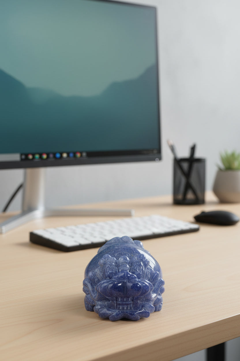 Blue Crystal Dragon Turtle of Prosperity