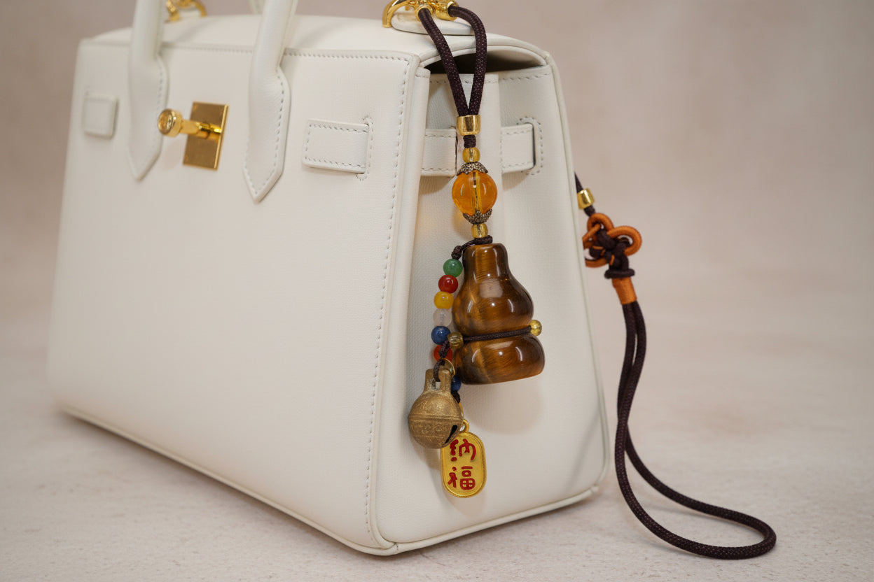 Yellow Tiger's Eye Gourd Charm