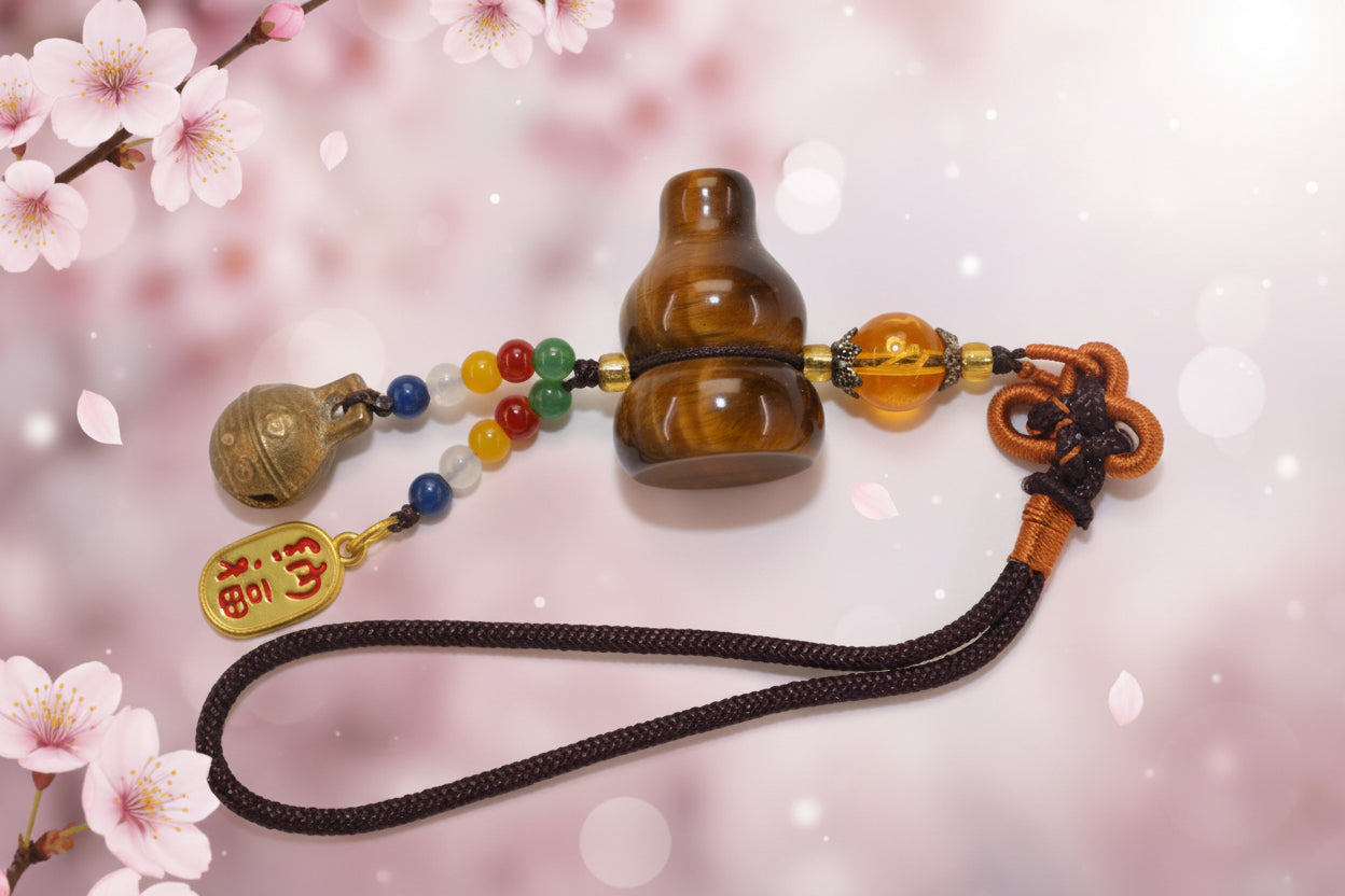 Yellow Tiger's Eye Gourd Charm