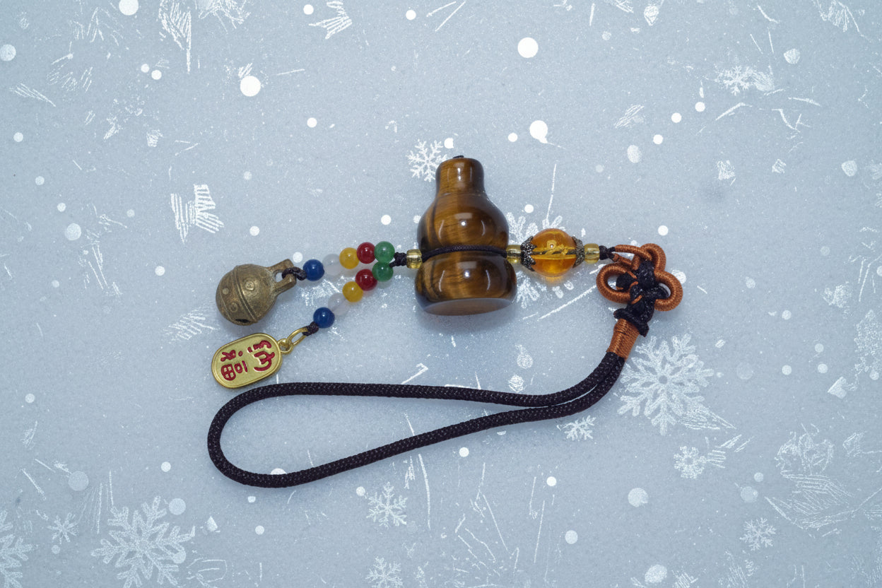Yellow Tiger's Eye Gourd Charm