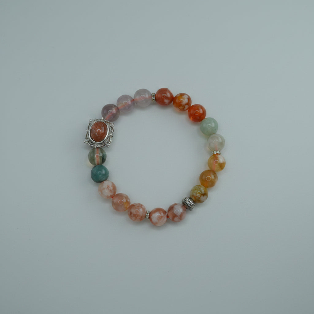 Mixed Cherry Blossom Chalcedony Bracelet