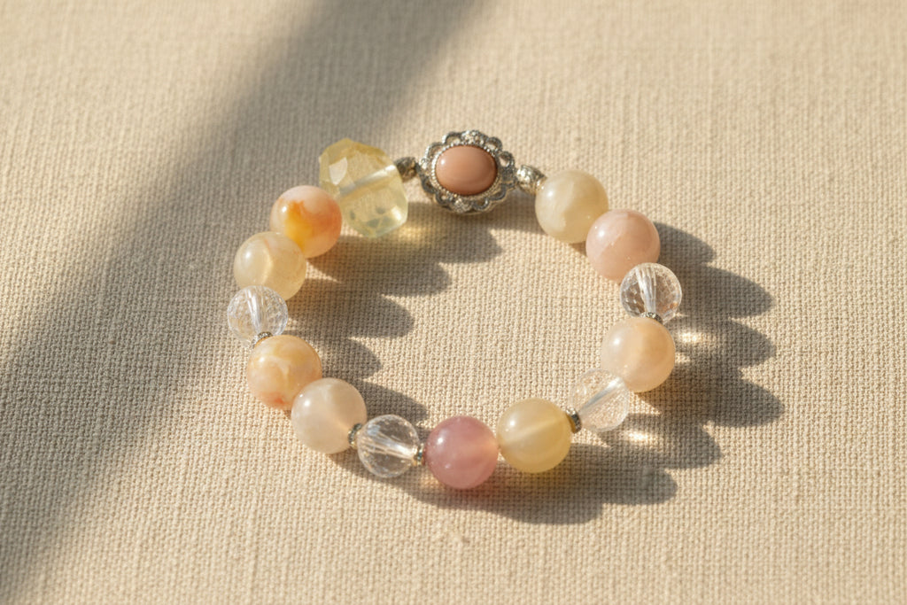 Mixed Cherry Blossom Chalcedony Bracelet