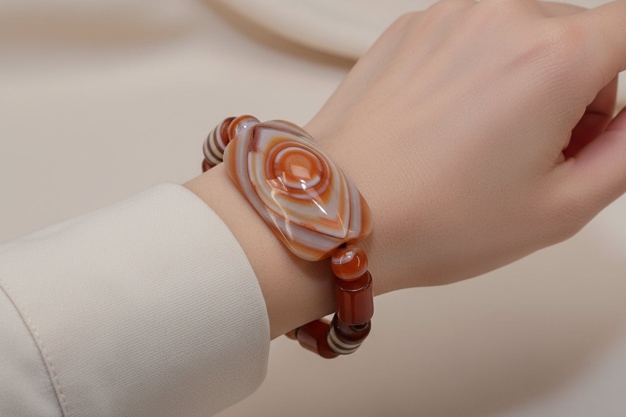 Authentic Dzi Bead Bracelet