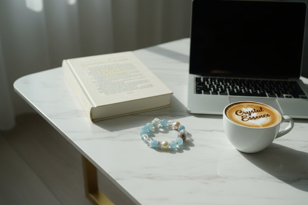 Serenity Aquamarine & Pearl Bracelet