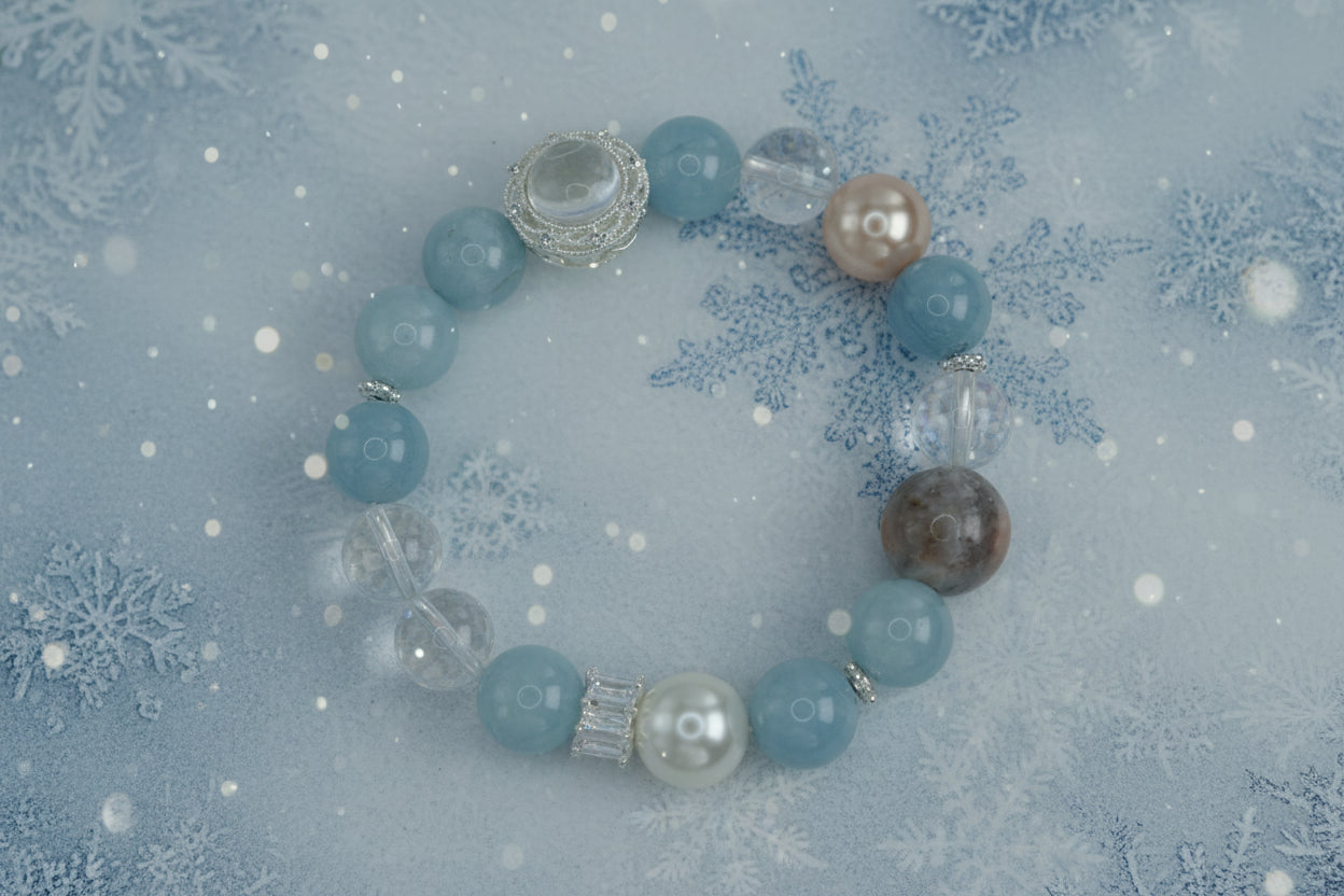 Serenity Aquamarine & Pearl Bracelet