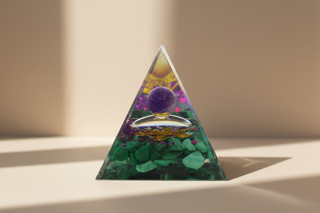 Malachite Ogon Energy Pyramid of Prosperity