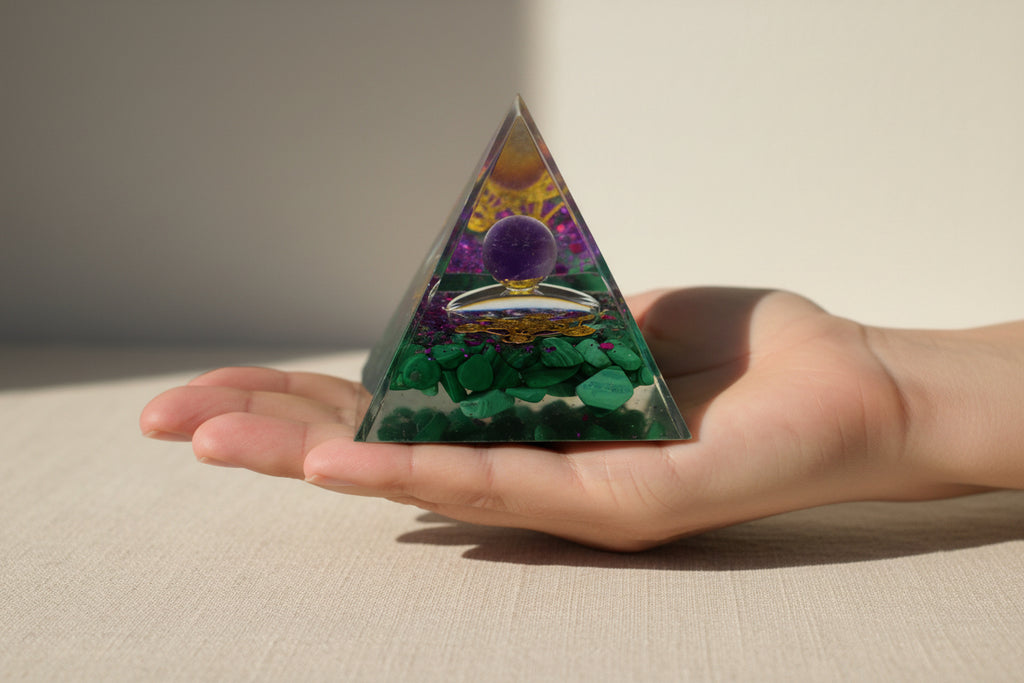 Malachite Ogon Energy Pyramid of Prosperity