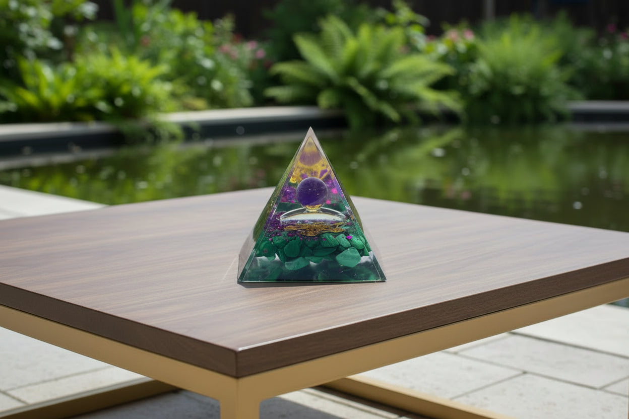 Malachite Ogon Energy Pyramid of Prosperity