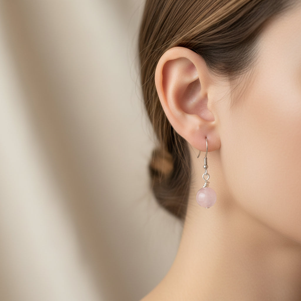 Rose Quartz Earrings
