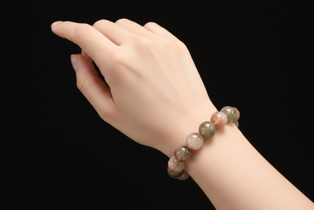 Exquisite Green Phantom Quartz Bracelet