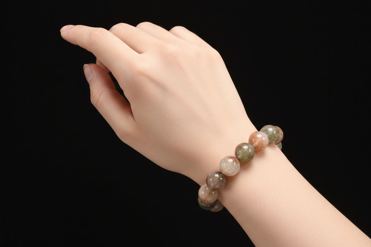 Exquisite Green Phantom Quartz Bracelet