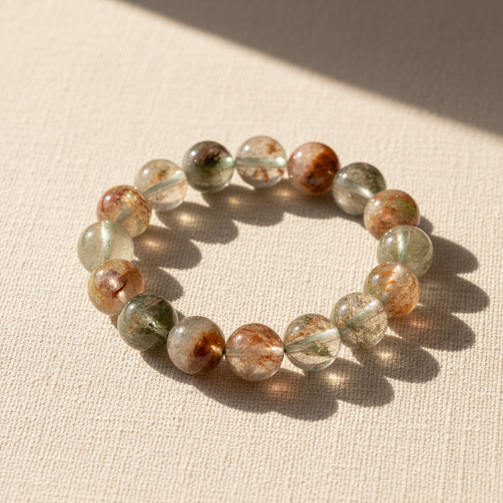 Exquisite Green Phantom Quartz Bracelet